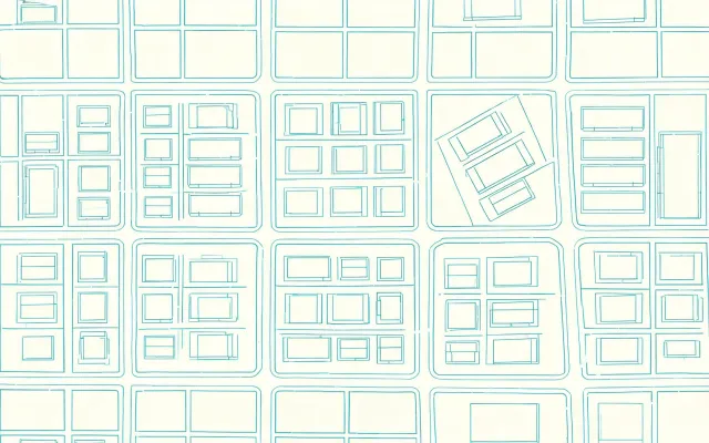 Schematic US warehouse map used as an illustration, not a street address
